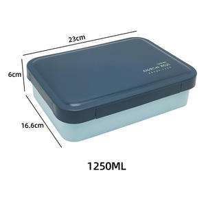 Fashion 3 Grids Portable Plastic Bento Lunch <b>Box</b> Tiffin Food Containers Bpa Free Microwave sealed Lunch <b>Box</b> - Product Image 4