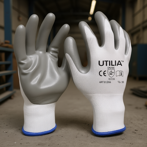 Guantes de Trabajo de Nitrilo y Nailon Utilia, Talla 10, Protección Industrial - Product Image 3