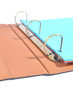 Customize High Quality Fuxi FX-24 PU Leather Ring Binder / 3 Ring Binder / Embossed <b>A4</b> File <b>Folder</b> with UV Printing - Product Image 3
