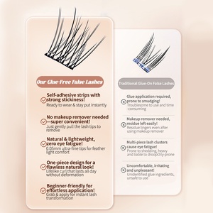 Pestañas Postizas <span class=keywords><strong>Fu</strong></span> Mian de Pelo Sintético Sin Pegamento, Serie Arcoíris, Pestañas de Girasol para Injerto, Estilo Natural Transfronterizo - Product Image 1