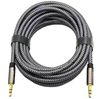 3,5mm AUX-Audiokabel 10M AUX-Kabel Geflochtenes 3,5mm auf 3,5mm Stereo-Audiokabel 1/8 Zoll Abgeschirmtes AUX-Kopfhörer-Verlängerungskabel
