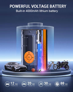 미니 전기 무선 디지털 타이어 펌프 자동차 오토바이 150PSI 에어 컴프레서 12v 에어 펌프 휴대용 타이어 인플레이터 - Product Image 3