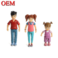 Ensemble de figurines personnalisées Sweet Family Doll House People Action Figure Set Accessoires Play Inclut Parents Frères et sœurs et animaux de compagnie Action Figure Toy