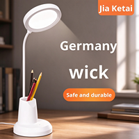 Lampe de bureau avec porte-stylo moderne et simple Lampe de lecture à DEL rechargeable pour la protection des yeux Lampe d'étude pour dortoir d'université Lampe de lecture tactile