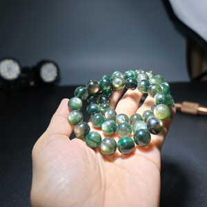 High Quality Natural Green Lapidolite Quartz Gemstone Beads Charms Crystal Elastic <b>Bracelet</b> Love Polished <b>Healing</b> Stone Jewelry - Product Image 3