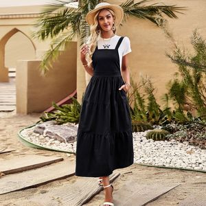 Robe d'été en coton à bretelles avec poches <span class=keywords><strong>Nouveautés</strong></span> 2026 Robes décontractées pour femmes - Product Image 1