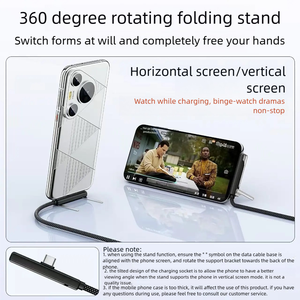 Charge While Watch 240W Fast <b>Charging</b>+Zinc Alloy + Strand Braided+Rotating Foldable Stand Fast <b>Charging</b> Data <b>Cable</b> bfor Phone - Product Image 6