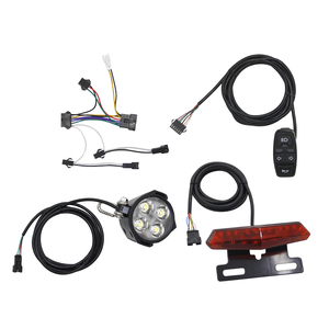 Juego de luces delanteras y traseras para bicicleta eléctrica, incluye batería, bocina, faro, interruptor y piezas para ebike. - Product Image 6