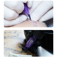 Aiguilles de cartouche violettes Pro Machine Tattoo Supplies 10 pièces stériles pour maquillage permanent FIX Kit stylo pour sourcils Pmu Accessoires