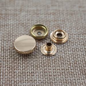 Manufacturer Custom High Quality Gold Color Flat Zinc Alloy Metal Four Part <strong>Snap</strong> <strong>Button</strong> for Coat - Product Image 6