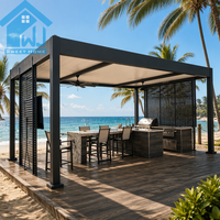 Pergola de luxe en aluminium Sweet Home avec toit à lames orientables électriques, design bioclimatique pour patio et jardin modernes