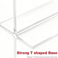 Porte-affiche en acrylique transparent fabriqué en usine 2mm papier plastique recyclable présentoir de bureau Simple pour les magasins d'autocollants polis