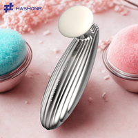 HASHONE Poudrier Électrique Portable à Vibration, Outil de Maquillage Manuel Rechargeable, Éponge à Poudre Électrique