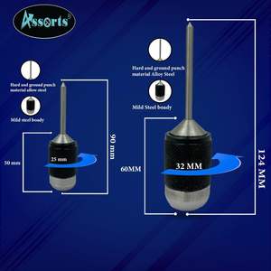 Assortiment de poinçons universels 25 mm 32 mm en acier allié trempé pour le perçage et l'alignement du métal - Product Image 1