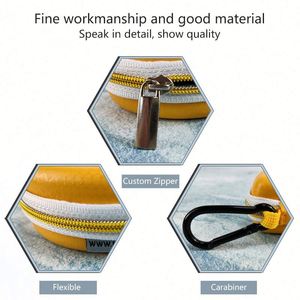 Estuche Rígido Personalizado para Auriculares de EVA, Material de Cuero PU con Cierre Metálico Pequeño, Impermeable, Resistente a Golpes, para Viajes - Product Image 5