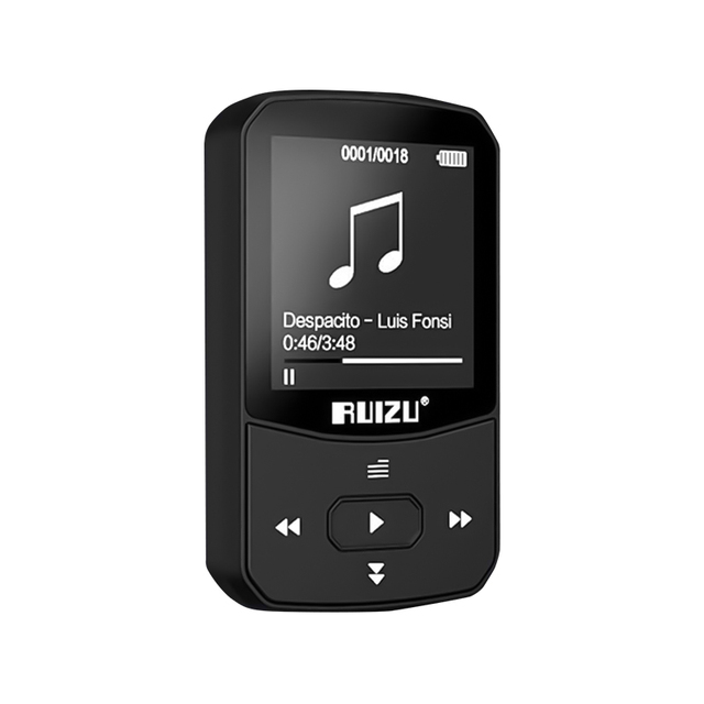 RUIZU X52 Sport MP3 Player Portable Clip Mini Walkman With Screen Support FM,Recording,E-Book,Clock,Pedometer Radio