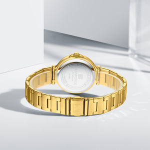 NAVIFORCE <span class=keywords><strong>Montre</strong></span> 5060 <span class=keywords><strong>Montre</strong></span> Femme <span class=keywords><strong>Montre</strong></span>-Bracelet Luxe Or Dames Bracelet Acier Inoxydable Classique Mode Femme Horloge - Product Image 5