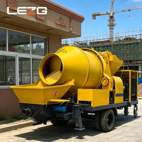 Machine intégrée de pompage et de malaxage de béton diesel longue portée, machine de malaxage et de transport intégrée pour coulage sur plusieurs étages