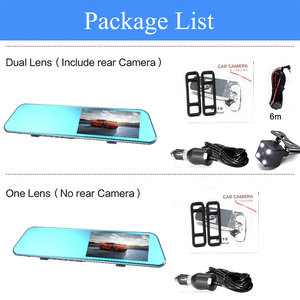 2020, новый видеорегистратор, Прямая продажа с завода, Автомобильный видеорегистратор 5,2 "IPS 2.5D стеклянный сенсорный экран, зеркальная камера заднего вида - Product Image 5