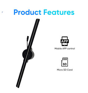 Ventilador Holográfico COEUS WiFi Bluetooth de 42 cm con <span class=keywords><strong>2</strong></span> Aspas LED para Interiores, Proyector de Video 3D Mejorado para Publicidad Holográfica - Product Image 2