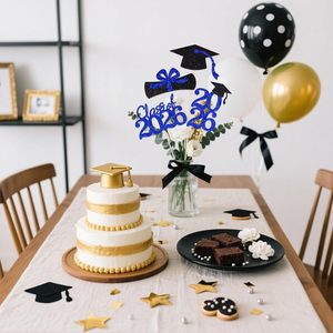 4 Pcs Décorations de Gâteau Scintillantes pour la Remise des Diplômes de la Promotion 2026 – Idéales pour les Fêtes de Fin d'Études au Lycée et à l'Université - Product Image 4