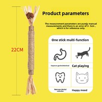 Bâtonnet à mâcher pour chat Matatabi Silvervine, jouet de nettoyage dentaire en corde de chanvre naturelle, bâtonnet molaire en bois de Knotweed, fournitures pour animaux de compagnie