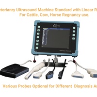 Échographe portable robuste lavable avec double écran 8 pouces, batterie 8h, mémoire 32G pour les échographies de diagnostic de gestation chez les porcs en élevage