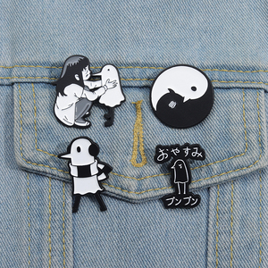 Broches de Esmalte de Oyasumi <span class=keywords><strong>Punpun</strong></span>, Lindos Broches de Animales de Dibujos Animados, Insignia Personalizada para Solapa, Joyería para Mochila, Regalo al por Mayor - Product Image 1