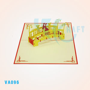 Carte de vœux 3D pop-up en papier fait main Viet-craft VA Couple et Lune - Product Image 3