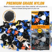 Assortiment de clips de fixation et d'éléments de fixation automobiles, tailles courantes, rivets en nylon pour pare-chocs et ailes, 975 pièces de clips + outil de retrait