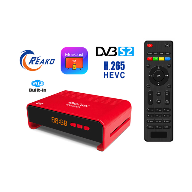 Digital DVB-S2 H.265 Hevc Satellite Receiver 128MB/1Gb DDR Free to Air MeeCast WiFi 1080P CA Decoder Set Top Box