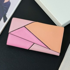 Luxury Design Ladies <b>Wallets</b> and Purses Genuine Leather Long <b>Trifold</b> <b>Wallet</b> Multicolor for Women Wholesale Vintage Clutch - Product Image 4