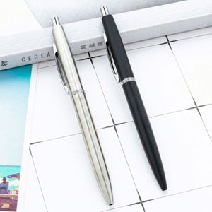 New 1.0Mm Custom Logo Student Smooth Writing Retractable Metal Ballpoint <b>Pen</b> - Product Image 1