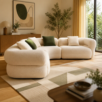 Ensemble de canapé-lit en tissu moderne Youtai avec pieds en bois et rembourrage en éponge pour salon
