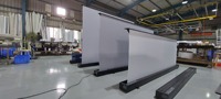 Écran de projection motorisé électrique de 100 pouces, écran de projection au sol, 4K HD ALR, écrans de projection roulants, projecteur laser UST, portable, pour la maison