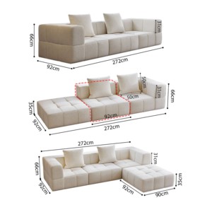 Canapé modulaire en forme de L compressé Unisofa Tanzuo, salon moderne, canapé sectionnel pas cher, canapé compressé en boîte - Product Image 4