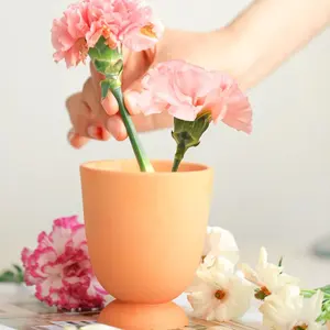 시멘트 촛불 금형 DIY 꽃 냄비 홀더 금형 즙이 많은 식물 콘크리트 화분 꽃병 홀더