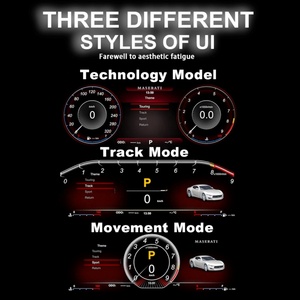 จอแสดงผลดิจิตอล LCD สำหรับมาเซราติ GT ปี 2007 2008 2009 2010 2011-2018 แผงหน้าปัดเรือนไมล์แบบ Virtual Cockpit พร้อมจอคริสตัล - Product Image 3