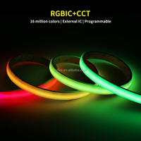 1428LED RGBIC + CCT COB Pixel Strip USB Programmable Rainbow Dream Color SPI Smart WS2811 Guirlande Lumineuse Adressable Néon