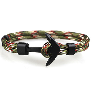 European and American Trend Ship Anchor Man's <b>Bracelet</b> Polyester <b>Rope</b> <b>Bracelet</b> Jewelry Foreign Trade Charm <b>Bracelet</b> - Product Image 5