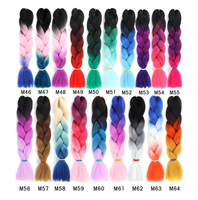 Extensions de cheveux synthétiques Jumbo Braid pour tresses africaines au crochet, tissage unique pré-étiré, facile à tresser, teint