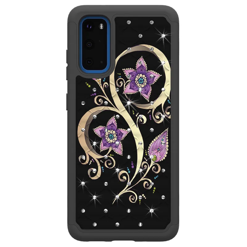 Grosir Titik Bor 3 Dalam 1 PC TPU Bersinar Diamond Phone Case untuk Samsung Galaxy S11e/SS/google Pixel 4 XL