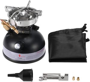 Réchauds de camping à gaz en acier inoxydable noir massif personnalisables Brûleurs coupe-vent robustes <span class=keywords><strong>pour</strong></span> la cuisine en plein air Type d'assaisonnement Carburant - Product Image 6