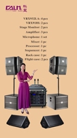 Calm Professional Haut-parleurs de système de son audio passif à gamme complète de 12 pouces Garantie 3 ans VRX932 + VRX918S