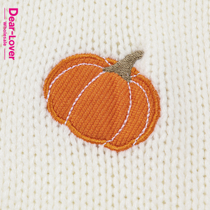 Dear-Lover Wholesale Fast Shipping Thanksgiving Halloween Pumpkin <strong>Open</strong> Front Loose Knitwear <strong>Knitted</strong> Long Cardigan Sweater Women - Product Image 4