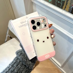 <span class=keywords><strong>Coque</strong></span> <span class=keywords><strong>de</strong></span> <span class=keywords><strong>téléphone</strong></span> pour iPhone 17, motif dessin animé mignon, grand visage <span class=keywords><strong>Kawaii</strong></span>, bord à carreaux, style girly, en gel <span class=keywords><strong>de</strong></span> silicone souple, antichoc, protection intégrale - Product Image 3