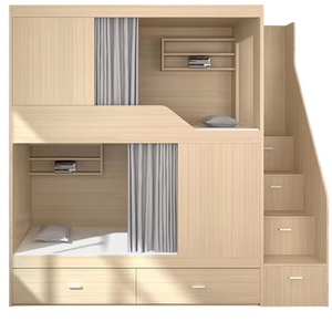 Cama Capsula Moderna de Acero y Madera para Apartamentos, Hospitales, Casas de Huéspedes, Dormitorios, Hoteles, con Función de Almacenamiento - Product Image 2