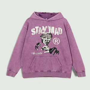 Sudadera con Capucha Estampada Stay <span class=keywords><strong>Mad</strong></span>, 100% Algodón, Almacén de EE. UU., <span class=keywords><strong>6</strong></span> Colores - Product Image 5