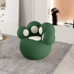 Silla de sofá individual informal, sillón de terciopelo, silla de maquillaje adecuada para salón y salón de belleza, sala de estar y dormitorio - Product Image 4