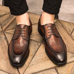 Chaussures habillées de luxe pour hommes en cuir, fabriquées à la main, style Oxford, rehaussantes, collection automne, vente directe usine - Product Image 4
